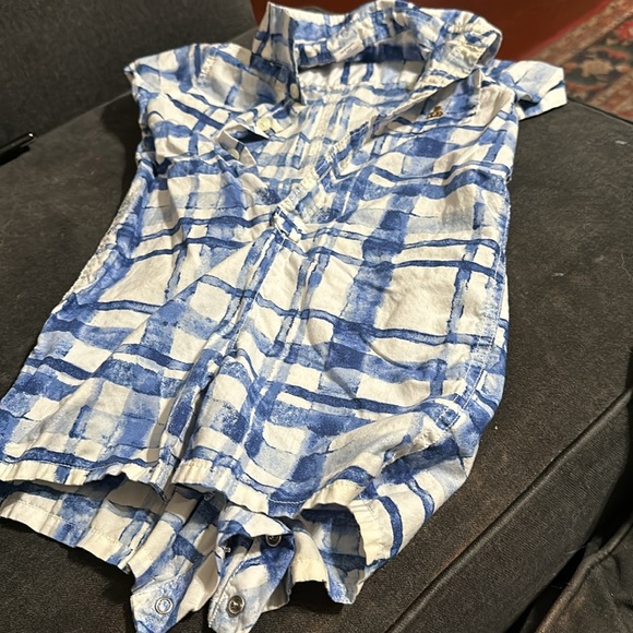 Baby boy baby gap blue teddy bear romper - Picture 2 of 4